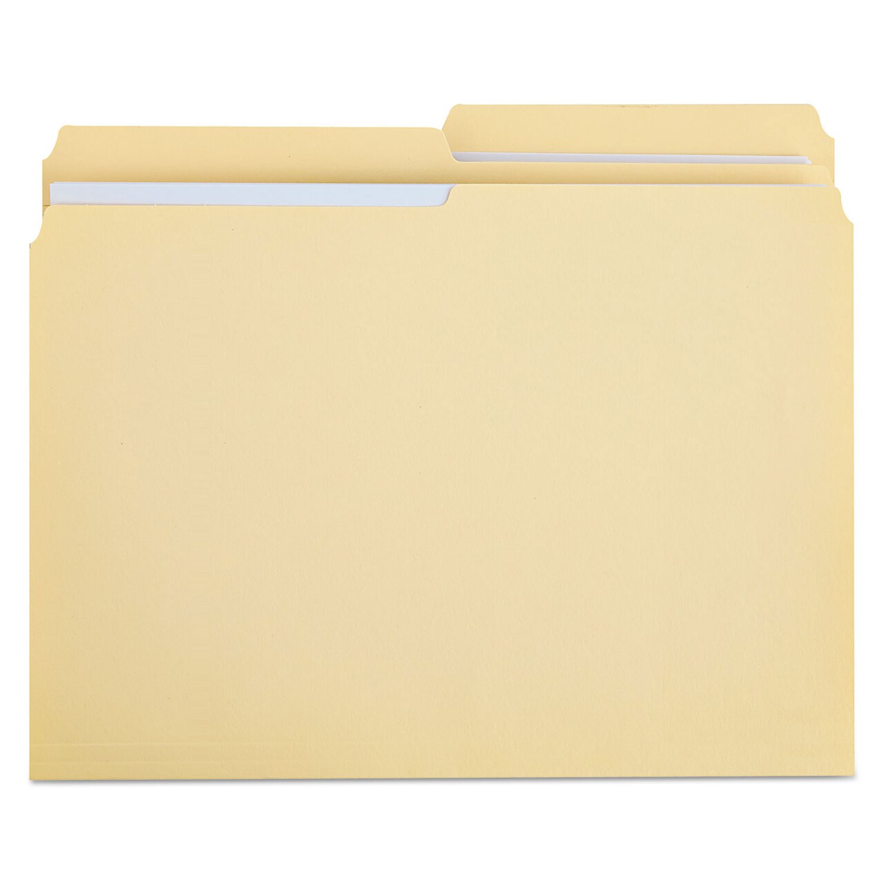 Universal Double-Ply Top Tab Manila File Folders 1/2-Cut Tabs Letter Size 100/Box